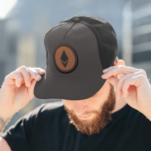 Ethereum Leather Baseball Cap Hats product photo 2