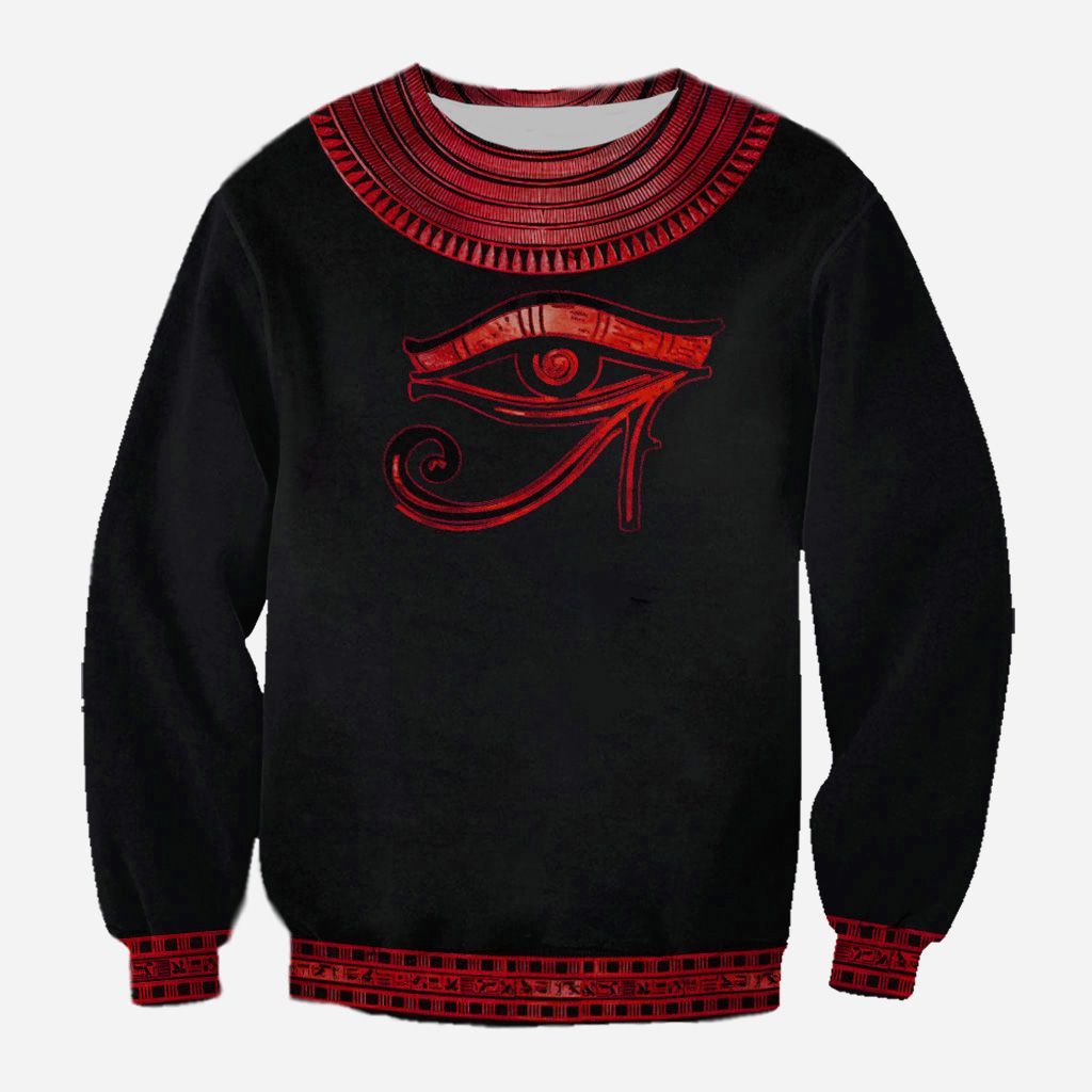 Eye Of Horus God 3D Printed Style: 3D Sweatshirt, Color: Black