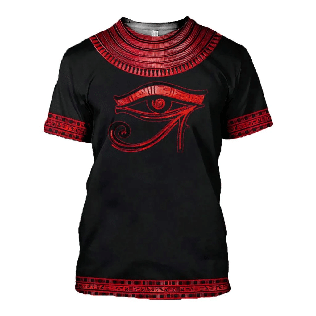 Eye Of Horus God 3D Printed Style: 3D T-Shirt, Color: Black