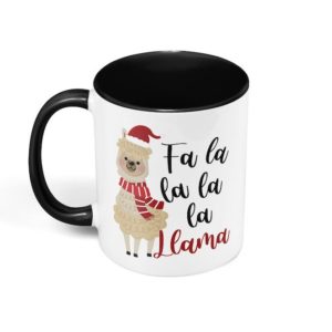 Fa La La La La Llama | Christmas Mug Christmas Gift Coffee Mug Mug 11oz Black One Size