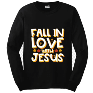 Fall In Love With Jesus Christmas Sweatshirt Sweatshirt Black S