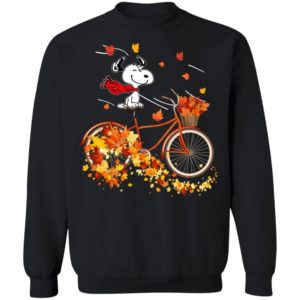 Fall Lover Snoopy Autumn Shirt Christmas Sweatshirt Black S