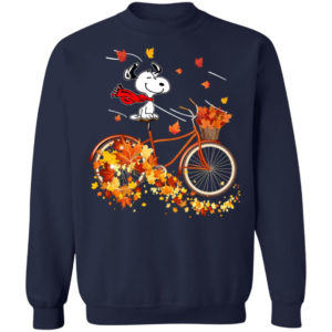Fall Lover Snoopy Autumn Shirt Christmas Sweatshirt Navy S