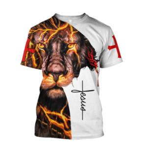 Fear Not For Jesus The Lion Of Judah Has Triumphed All Over Print 3D T-Shirt, Hoodie 3D T-Shirt White S