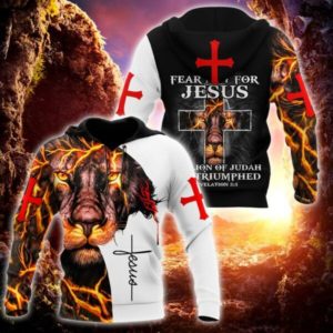 Fear Not For Jesus The Lion Of Judah Has Triumphed All Over Print 3D T-Shirt, Hoodie product photo 4