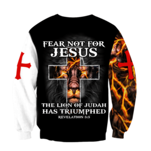 Fear Not For Jesus The Lion Of Judah Has Triumphed All Over Print 3D T-Shirt, Hoodie product photo 6
