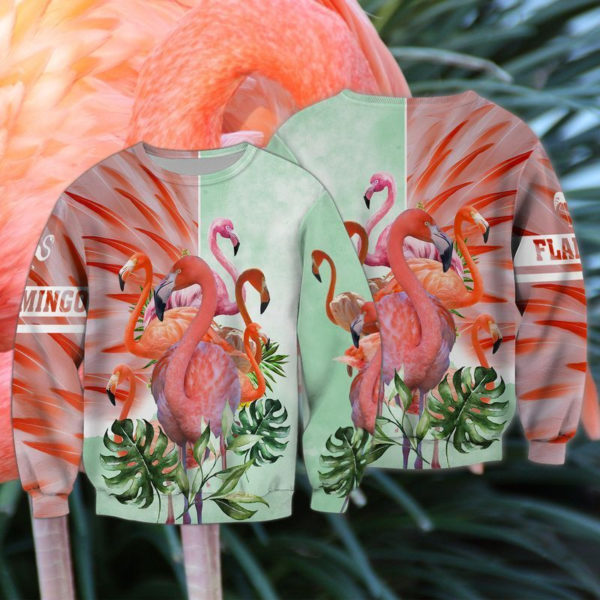 Flamingo Christmas Gift All Over Print 3D Shirt 3D Sweatshirt Pink S