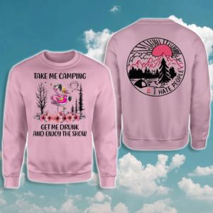 Flamingo Take Me Camping Get Me Drunk 3D All Over Print | Hoodie | Sweatshirt | T Shirt Product Photo