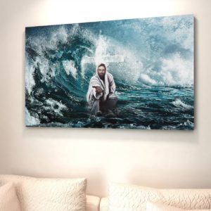 Focus On Me Not The Storm Jesus Framed Canvas Wall Art product photo 2