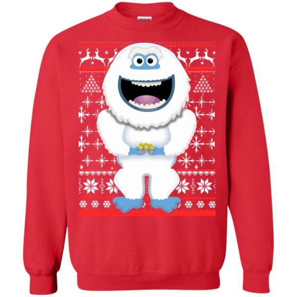 Funny Abominable Snowman Christmas Sweatshirt Sweatshirt Red S