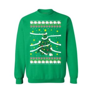 Funny Christmas Tree Toilet Paper Christmas Sweatshirt Sweatshirt Green S