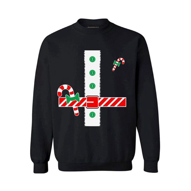 Funny Christmas Tuxedo Sweatshirt Style: Sweatshirt, Color: Black
