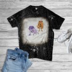 Funny Peanut Butter and Jellyfish Bleached T-Shirt Bleached T-Shirt Black XS