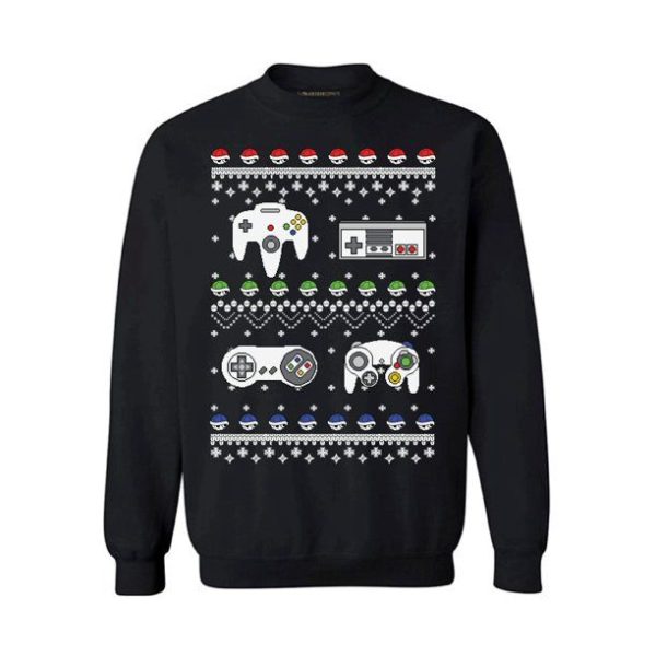 Gamer Funny Game Lover Christmas Sweatshirt Sweatshirt Black S