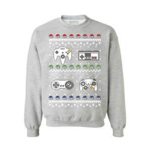 Gamer Funny Game Lover Christmas Sweatshirt Sweatshirt Gray S