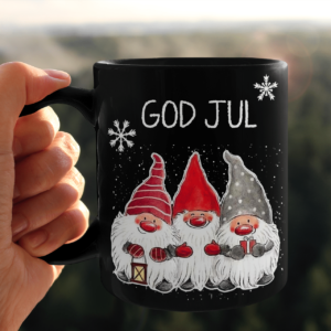 God Jul Merry Christmas Gnome Coffee Mug product photo 4