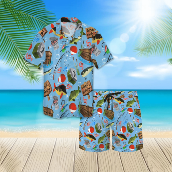 Gone Fishing Hawaii Shirt Beach Shorts product photo 2