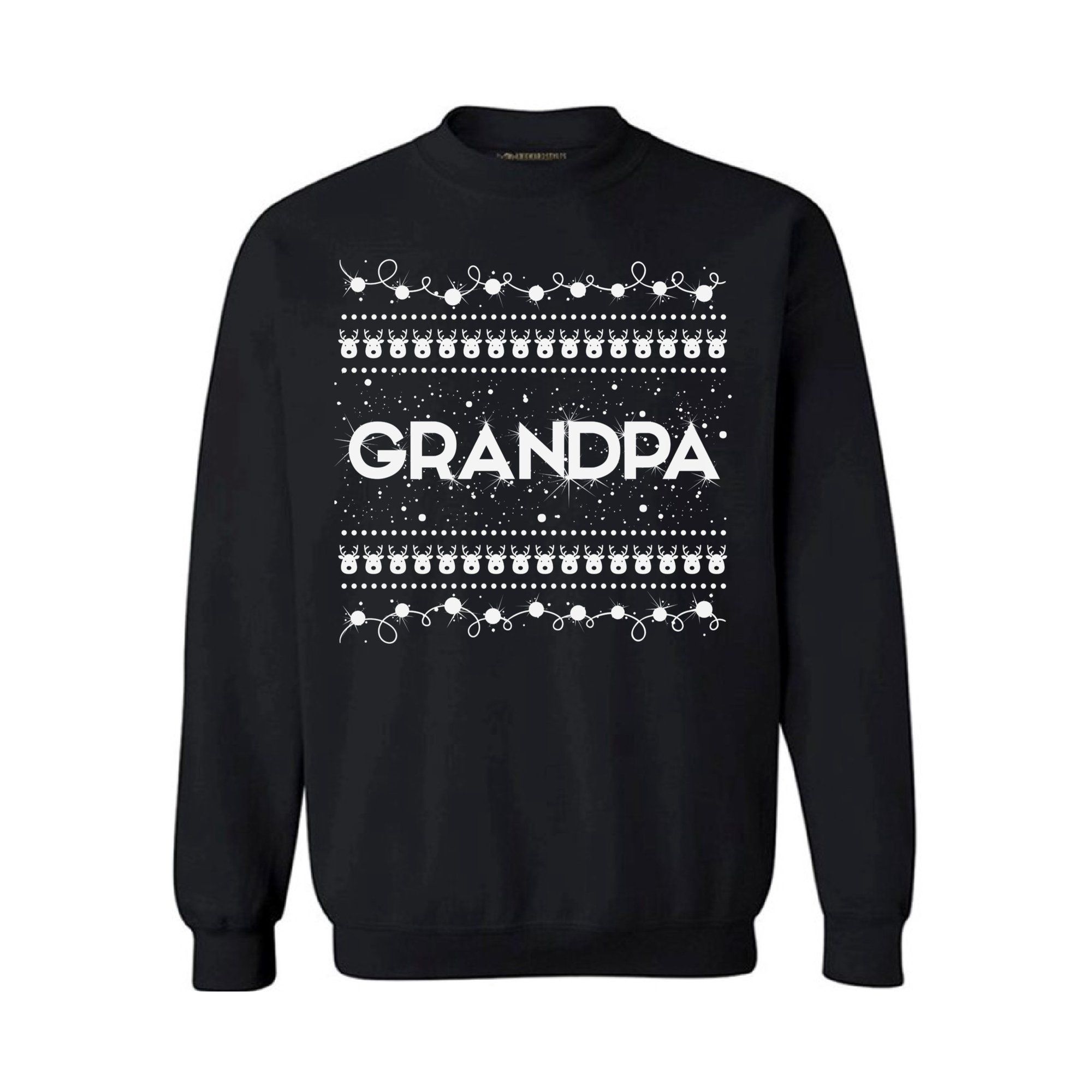 Grandpa Christmas Sweatshirt Style: Sweatshirt, Color: Black
