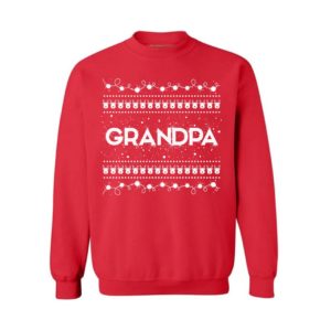 Grandpa Christmas Sweatshirt Sweatshirt Red S