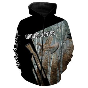 Grouse Hunting Bird Customize Name 3D All Over Print Shirts Zip up hoodie S