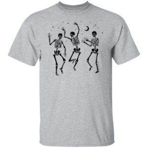 Halloween Party Dancing Skeleton Shirt T-Shirt Sport Grey S