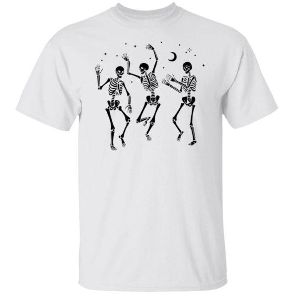 Halloween Party Dancing Skeleton Shirt T-Shirt white S