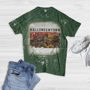 Halloween Town Halloween Bleached Shirt Bleached T-Shirt Deep Forest XS
