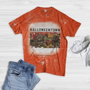 Halloween Town Halloween Bleached Shirt Bleached T-Shirt Orange XS