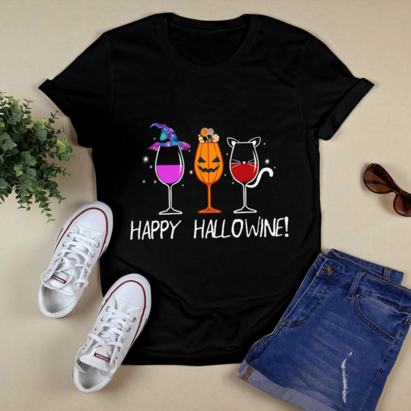 Happy Hallowine Halloween Shirt product photo 1