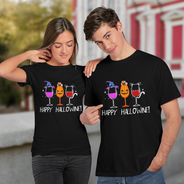 Happy Hallowine Halloween Shirt product photo 2