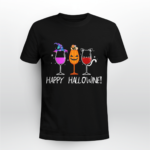 Happy Hallowine Halloween Shirt Unisex T-shirt Black S