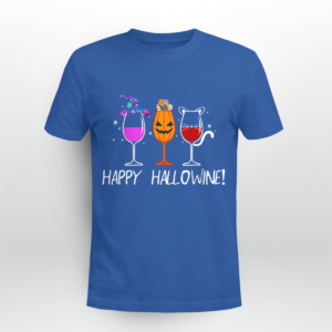 Happy Hallowine Halloween Shirt Unisex T-shirt Royal Blue S