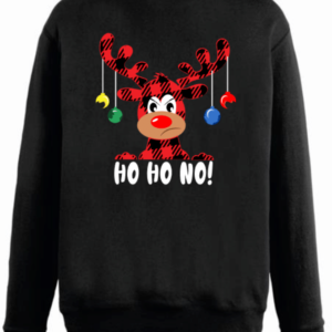Ho Ho No Baby Reindeer Hate Christmas Sweatshirt Sweatshirt Black S
