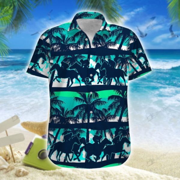 Horse Racing Hawaii Coconut Tree Shirt Product Photo