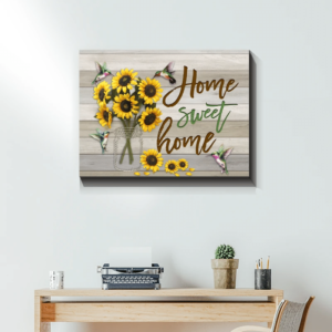 Hummingbird Home Sweet Home Canvas Wall Art product photo 3