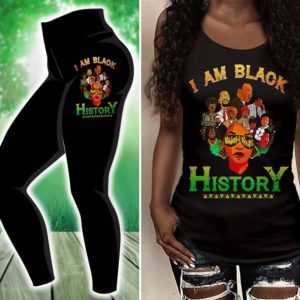 I Am Black History Combo Criss-Cross Tank Top & Leggings S S