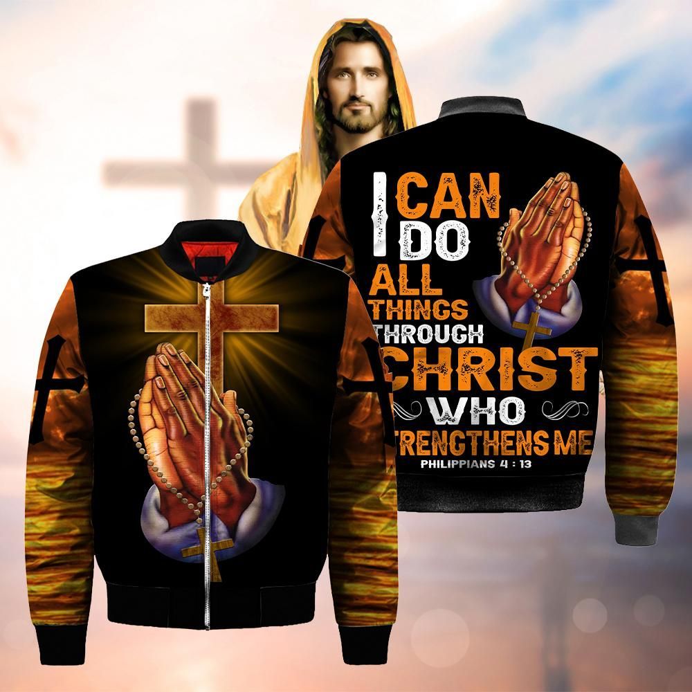 I Can Do All Things Through Christ 3D Style: 3D Sweatshirt, Color: Black