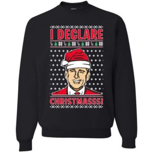 I Declare Christmasss Michael Scott Christmas Sweatshirt Sweatshirt Black S