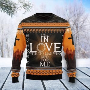 I Fell In Love with The Man Who Died For Me Christmas 3D Sweater AOP Sweater Black S