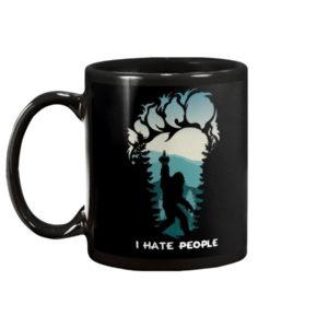 I Hate People Bigfoot middle finger - Footprint Mug product photo 1