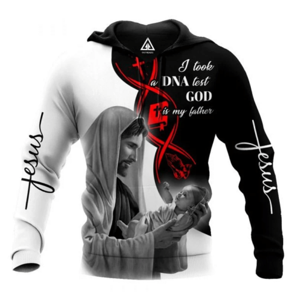 I Took A DNA Test God Is My Father All Over Print 3D Hoodie product photo 2