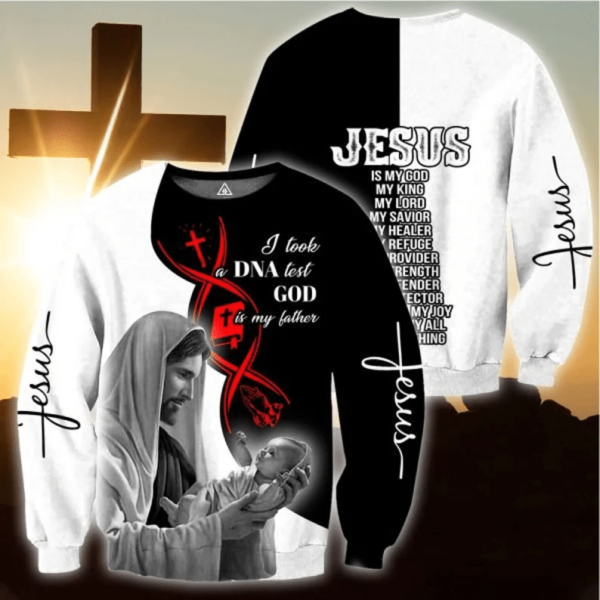I Took A DNA Test God Is My Father All Over Print 3D Shirt 3D Sweatshirt White S
