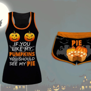 If You Like My Pumpkin You Should See My Pie Set Halloween Shirt & Short product photo 0