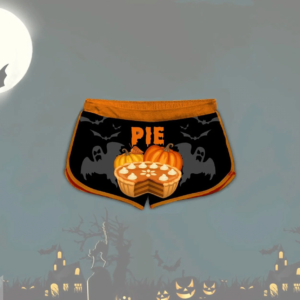 If You Like My Pumpkin You Should See My Pie Set Halloween Shirt & Short Women Summer Sports Shorts Black Orange S