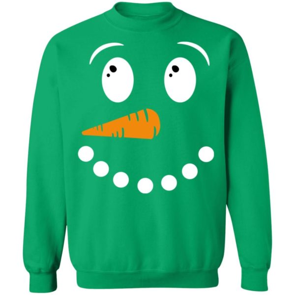 I’m Nice He's / She’s The Naughty One Couples Christmas Sweatshirt Snowman Green S