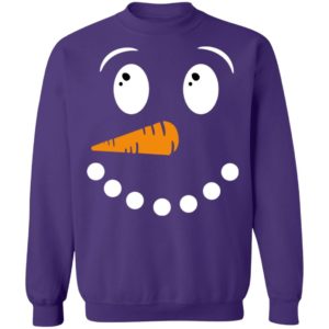 I’m Nice He's / She’s The Naughty One Couples Christmas Sweatshirt Snowman Purple S