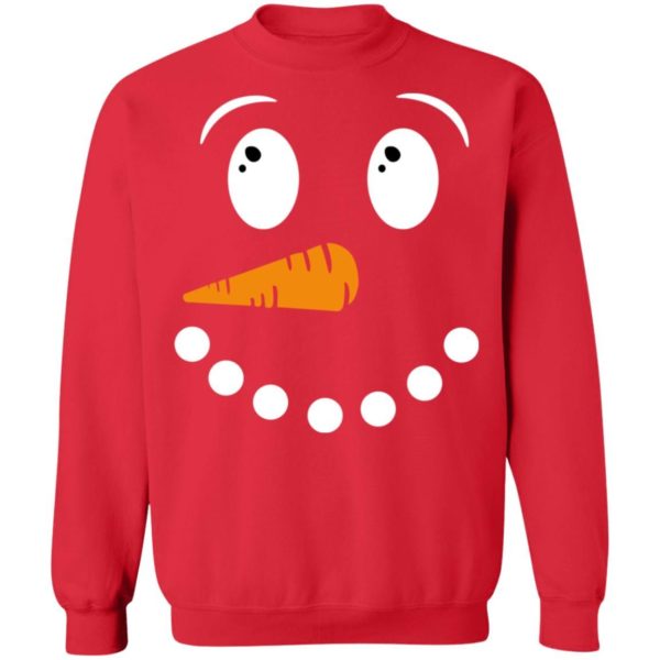 I’m Nice He's / She’s The Naughty One Couples Christmas Sweatshirt Snowman Red S