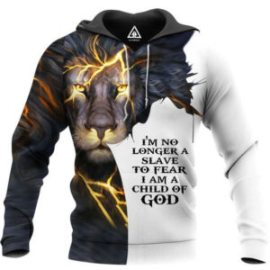 I'm No Longer A Slave To Fear I'm A Child Of God All Over Print 3D Shirt 3D Hoodie White S