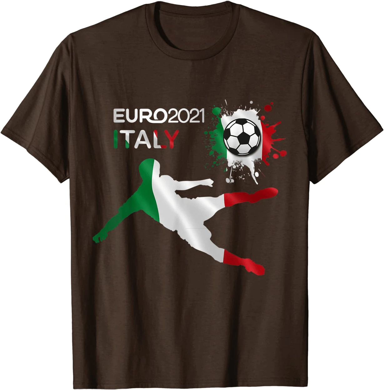 Italian, Italy Champions Euro 2021 Shirt Style: Unisex T-shirt, Color: Brown