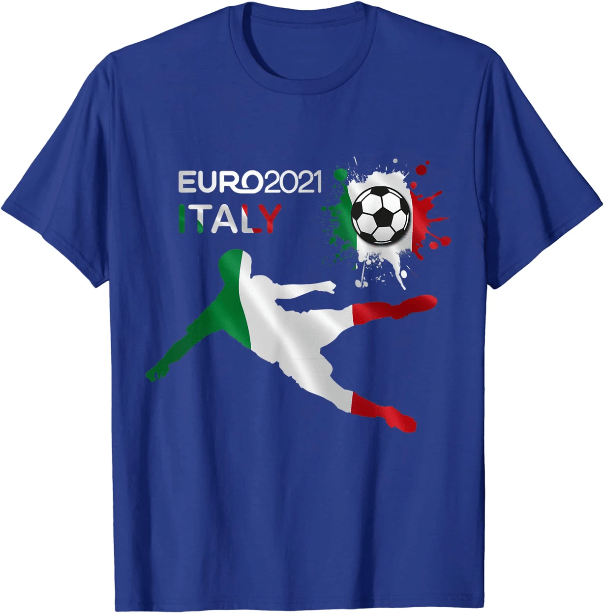 Italian, Italy Champions Euro 2021 Shirt Style: Unisex T-shirt, Color: Royal